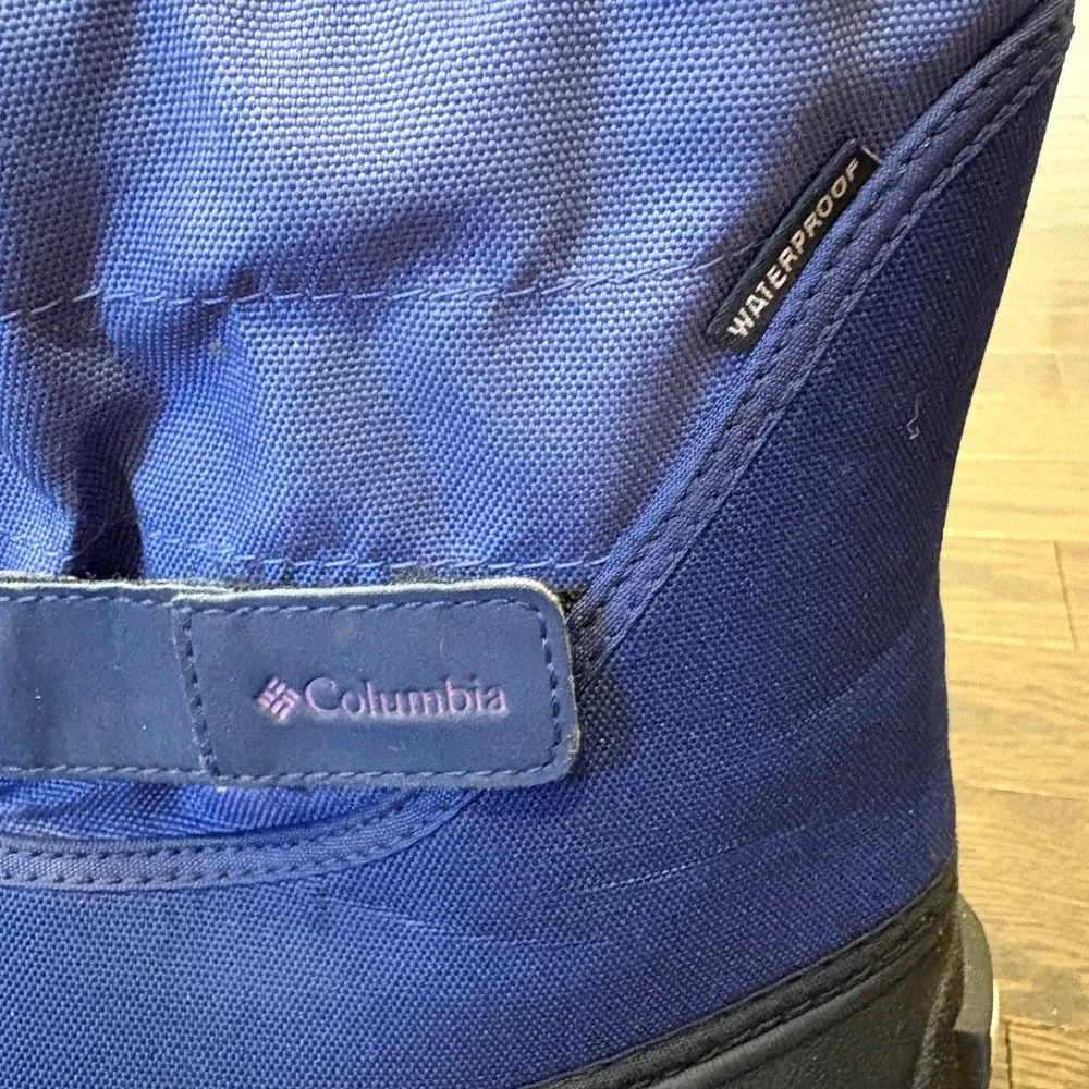 Columbia Powderbug Snow Boots Kids‎ Youth Size 4 Blue Waterproof